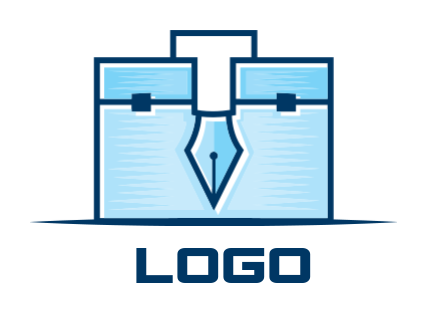 generate an employment logo briefcase with pen