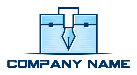 generate an employment logo briefcase with pen