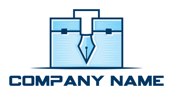 employment logo maker briefcase with pen - logodesign.net