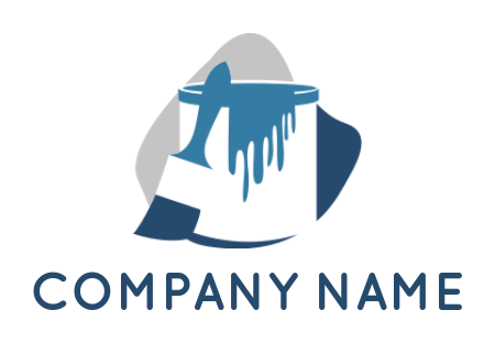 home improvement logo template brush against bucket dripping paint - logodesign.net