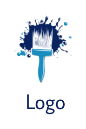 generate an arts logo brush splash paint