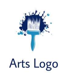 generate an arts logo brush splash paint