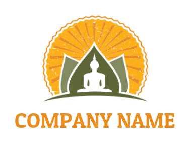 make a religious logo Buddha in lotus - logodesign.net