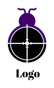 pest control logo template bug with target 