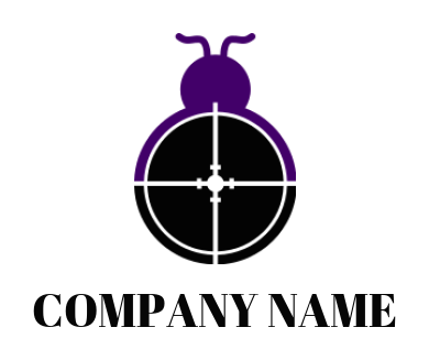 pest control logo template bug with target 