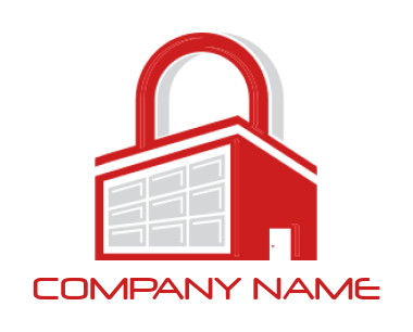 storage logo maker building blocks forming lock - logodesign.net