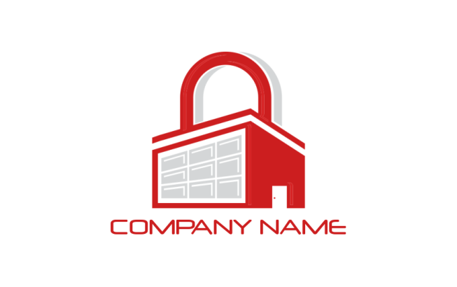 storage logo of building blocks forming a lock | Logo Template by ...