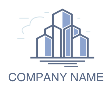 make a real estate logo building with cloud - logodesign.net