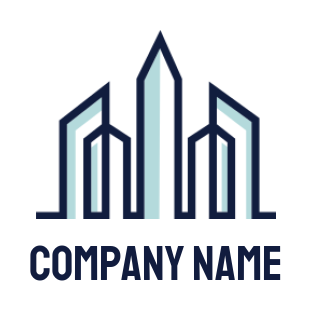 real estate logo maker building with line art - logodesign.net