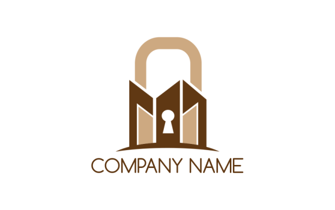 create a storage logo icon building with lock | Logo Template by ...