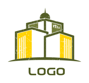 create a real estate logo building with swoosh