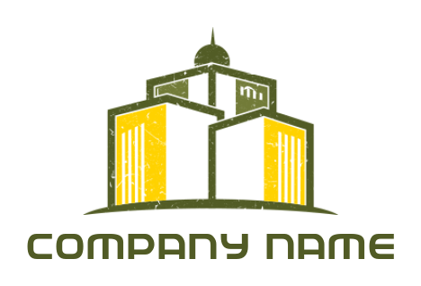 create a real estate logo building with swoosh