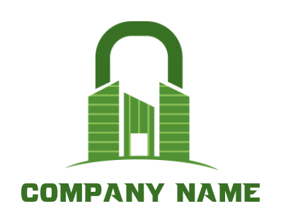 create a storage logo buildings forming a lock - logodesign.net