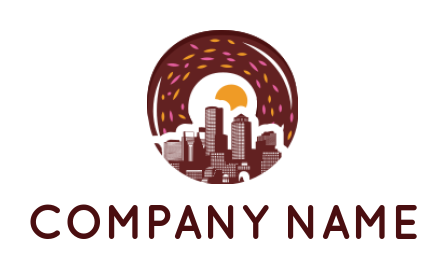 make a cafe logo maker buildings in doughnuts