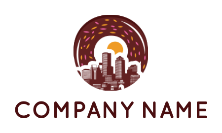 make a cafe logo maker buildings in doughnuts