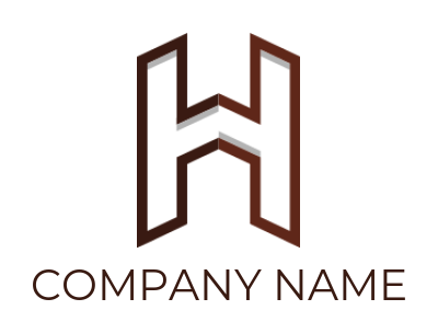 create a Letter H logo forming buildings