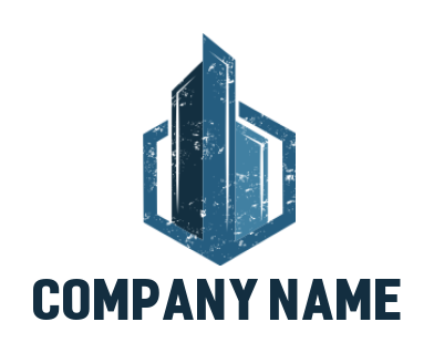 real estate logo online buildings merged with box 