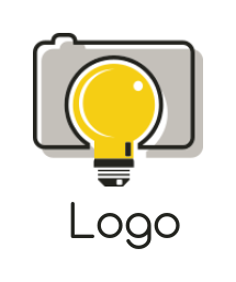make a photography logo bulb inside camera - logodesign.net