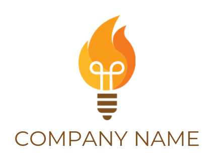 design an advertising logo bulb with hvac fire