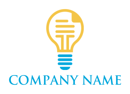 IT logo template bulb newspaper