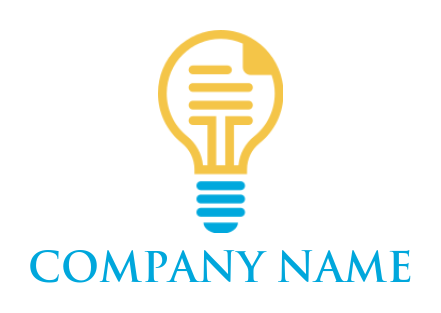 IT logo template bulb newspaper