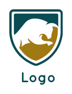 animal logo template bull in shield - logodesign.net