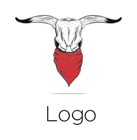 animal logo icon bull skull with mask - logodesign.net