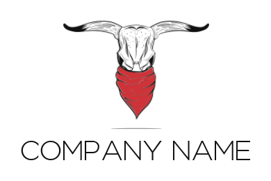 animal logo icon bull skull with mask - logodesign.net