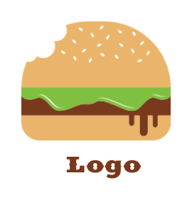 food logo of burger with bite - logodesign.net
