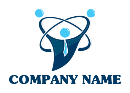 HR logo business people around the swoosh