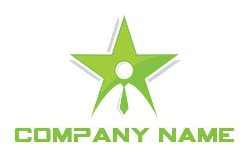 generate a HR logo of businessman inside star