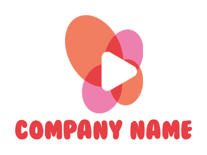 Media logo template butterfly with play symbol