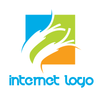 create an internet logo wires with square box