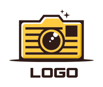 photography logo camera forming page inside it