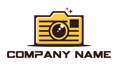 Camera forming page inside it logo concept