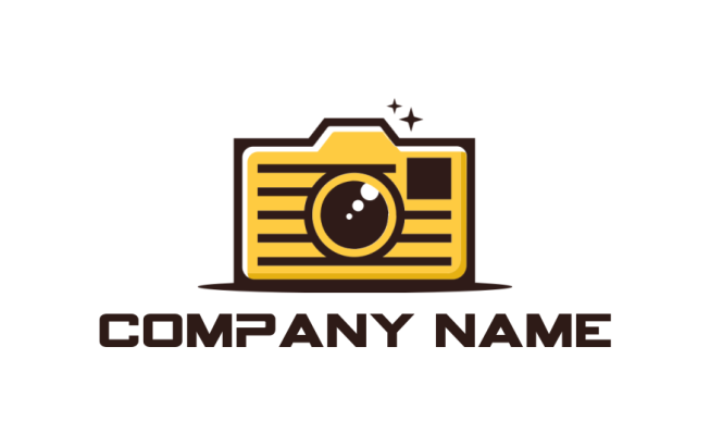 Camera forming page inside it logo concept