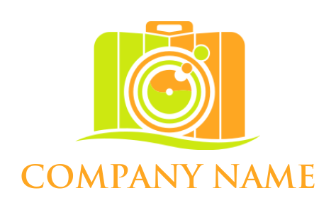photography logo camera forming suitcase