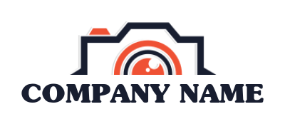 make a photography logo camera icon with lens - logodesign.net