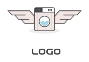 photography logo camera with wings