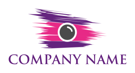 photography logo image camera lens in brush strokes - logodesign.net