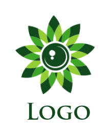 photography logo abstract camera lens in flower