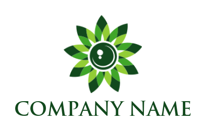 photography logo abstract camera lens in flower