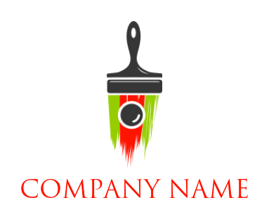 create a home improvement logo camera lens in paint brush - logodesign.net