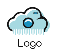 create a photography logo camera lens inside cloud - logodesign.net