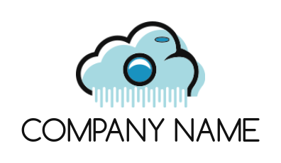 create a photography logo camera lens inside cloud - logodesign.net