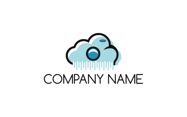 create a photography logo camera lens inside cloud - logodesign.net