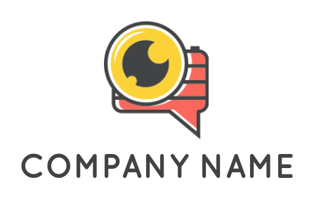 photography logo eye merged with speech bubble