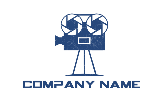 photography logo maker camera shutter merge with video camera - logodesign.net