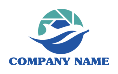 photography logo maker camera shutter with dolphin 