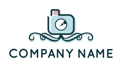 photography logo maker camera with ornaments - logodesign.net